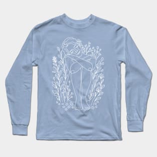 Flower Child Line Art Long Sleeve T-Shirt